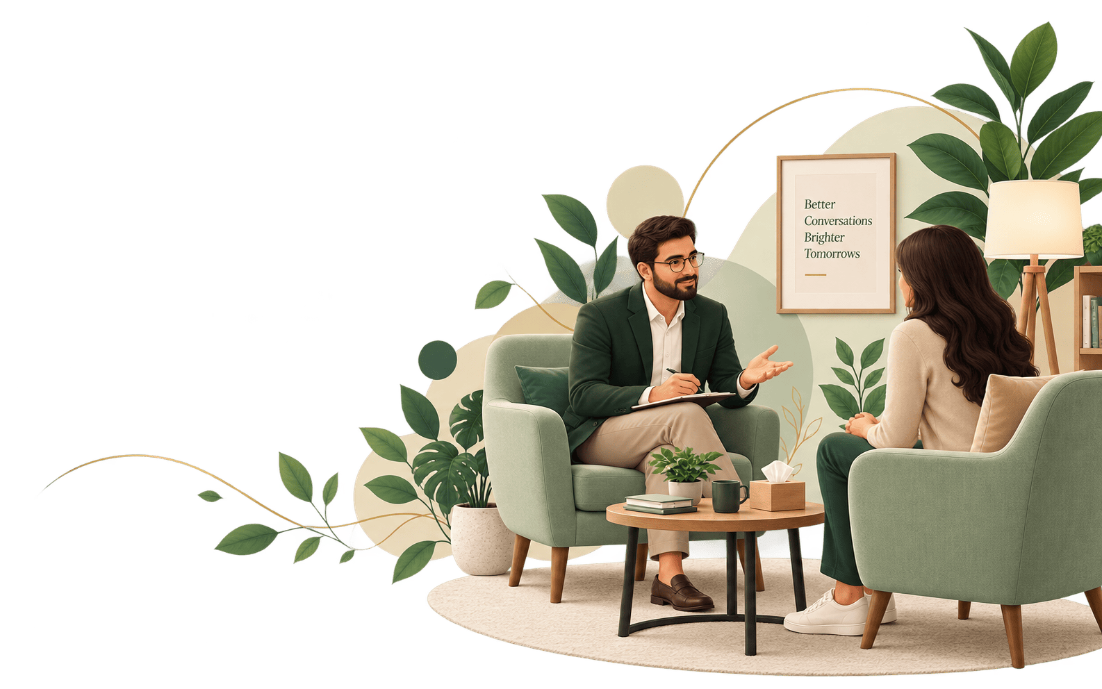 Counselling conversation at Light Counselling and Therapy Centre